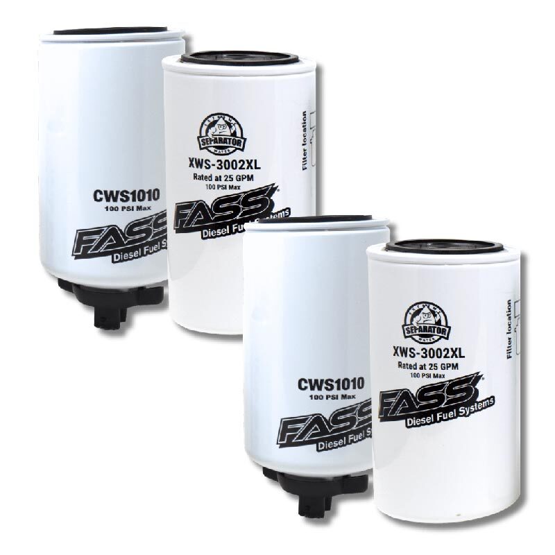 FASS Drop-In Fleet Filter Pack Contains (2) XWS3002XL & (2) CWS1010