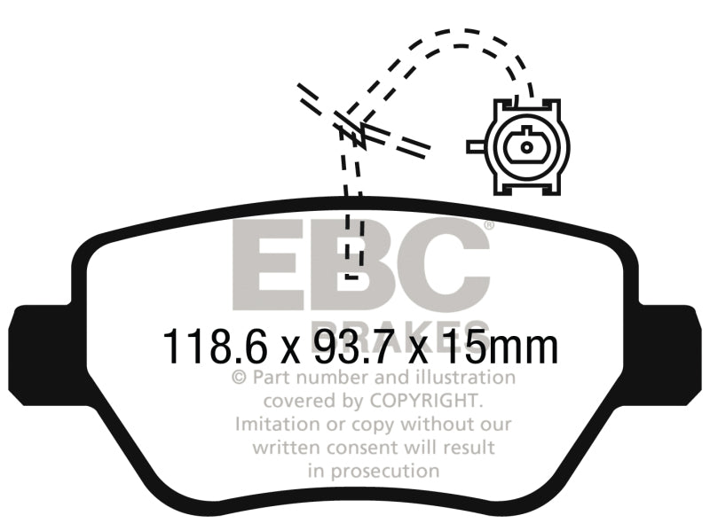 EBC RedStuff Rear Brake Pads - DP32258C EBC