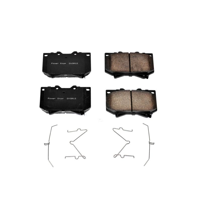 Power Stop 01-03 Toyota Sequoia Front Z17 Evolution Ceramic Brake Pads w/Hardware PowerStop