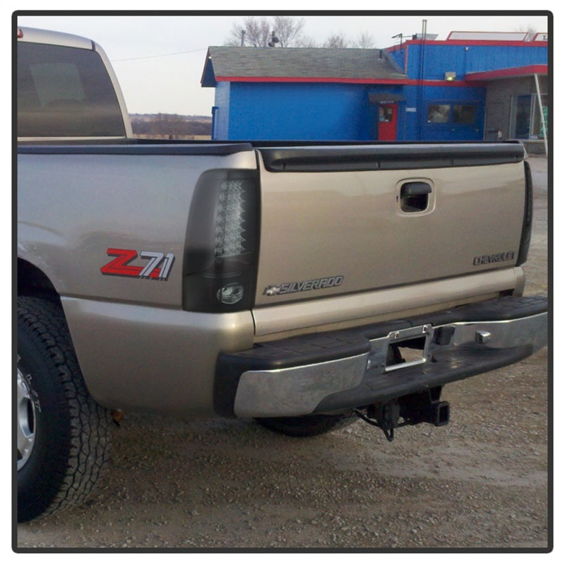 Spyder Chevy Silverado 1500 99-02 (Not Fit Stepside) LED Tail Lights Blk Smke ALT-YD-CS99-LED-BSM SPYDER