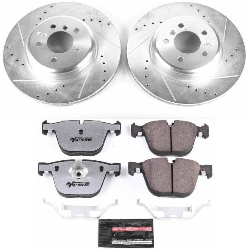 Power Stop 10-17 BMW 535i GT Rear Z26 Street Warrior Brake Kit PowerStop