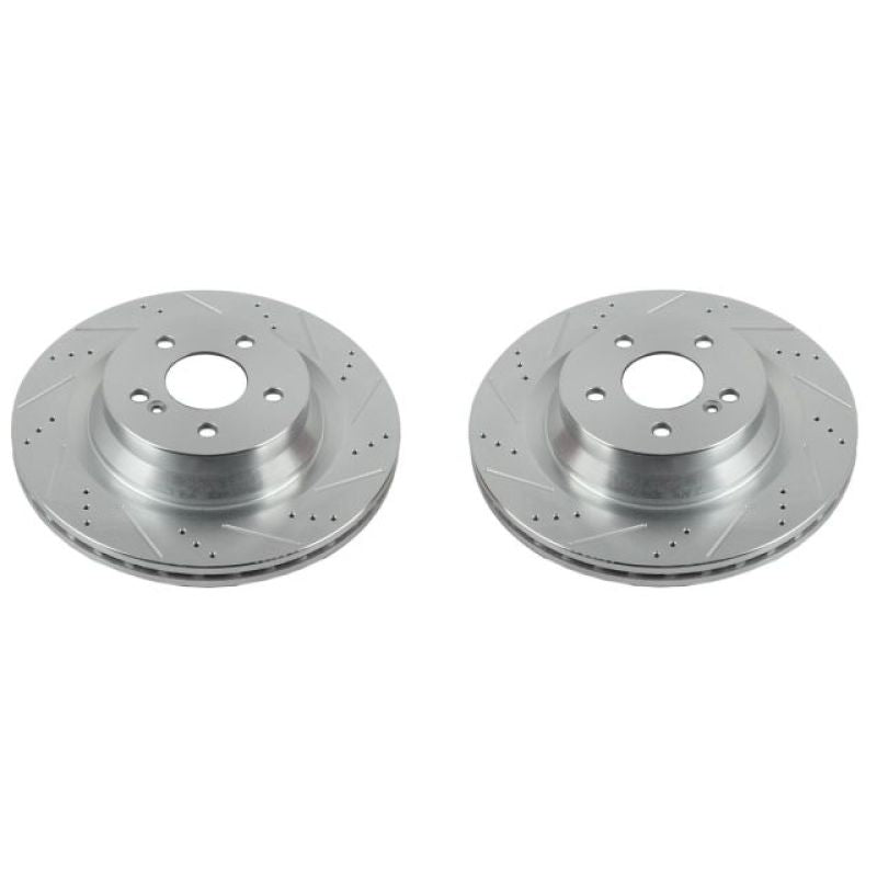 Power Stop 12-18 Mercedes-Benz CLS550 Rear Evolution Drilled & Slotted Rotors - Pair PowerStop