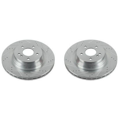 Power Stop 12-18 Mercedes-Benz CLS550 Rear Evolution Drilled & Slotted Rotors - Pair PowerStop