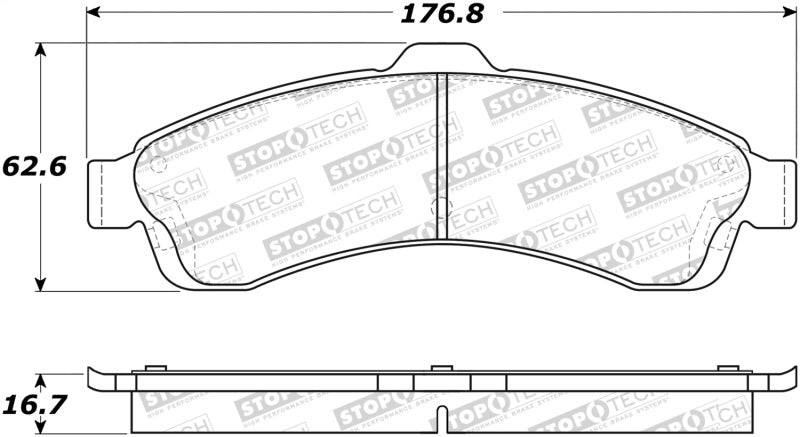 StopTech Street Disc Brake Pads - 305.08820