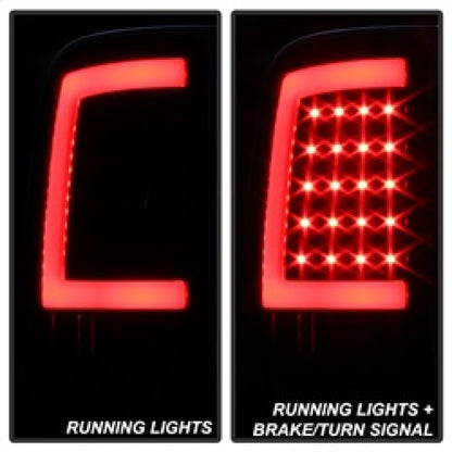 xTune 07-13 GMC Sierra 1500 LED Tail Lights - Black Smoke (ALT-ON-GS07-G2-LED-BSM) SPYDER