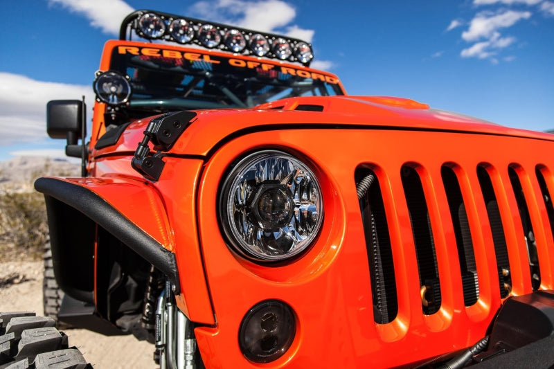 KC HiLiTES 07-18 Jeep JK (Not for Rubicon/Sahara) 7in. Gravity LED Pro DOT Headlight (Pair Pack Sys) KC HiLiTES