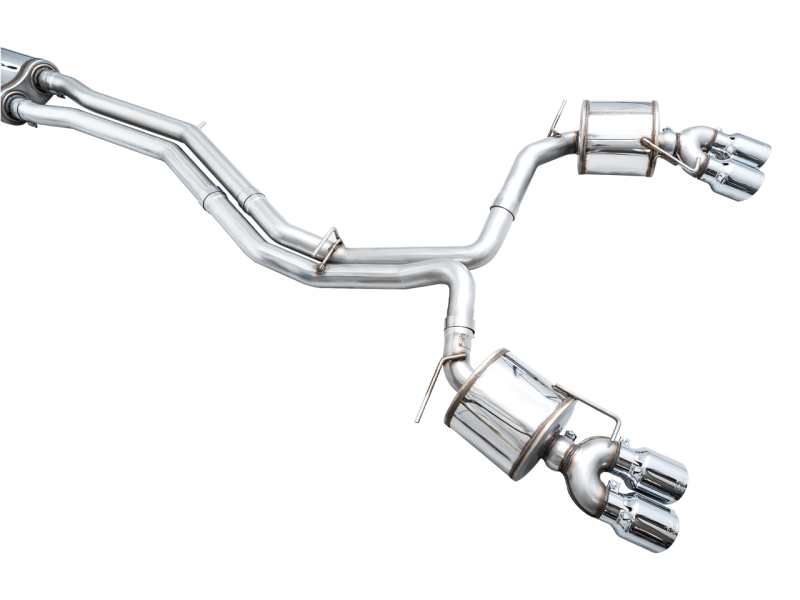 AWE Tuning 19-23 Audi C8 S6/S7 2.9T V6 AWD Touring Edition Exhaust - Chrome Silver Tips AWE Tuning