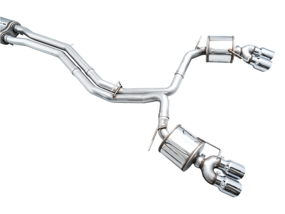 AWE Tuning 19-23 Audi C8 S6/S7 2.9T V6 AWD Touring Edition Exhaust - Chrome Silver Tips AWE Tuning