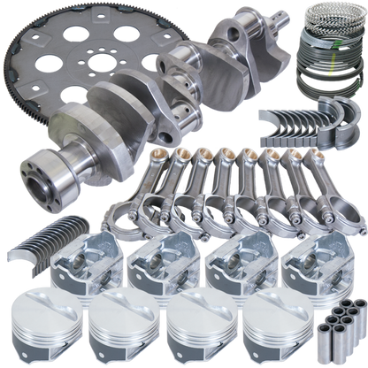 Eagle Chevy 350 1Pc 3.750in Crank 5.700in I-Beam Rods 4.000in Pistons 168 Tooth FP Balanced Assembly