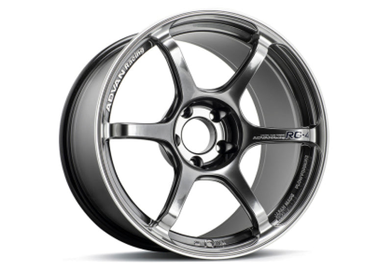 Advan YA48J38EHBR RG-4 18x9.5 +38 5-114.3 Racing Hyper Black & Ring Wheel