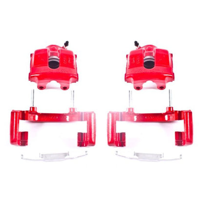 Power Stop 01-05 BMW 320i Front Red Calipers w/Brackets - Pair PowerStop