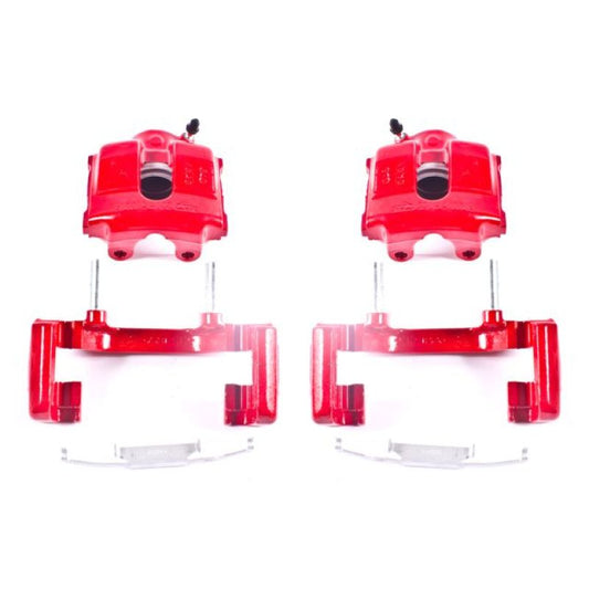 Power Stop 01-05 BMW 320i Front Red Calipers w/Brackets - Pair PowerStop