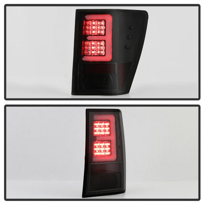 Spyder 07-10 Jeep Grand Cherokee Light Bar LED Tail Lights - Black Smoke ALT-YD-JGC07V2-LB-BSM SPYDER