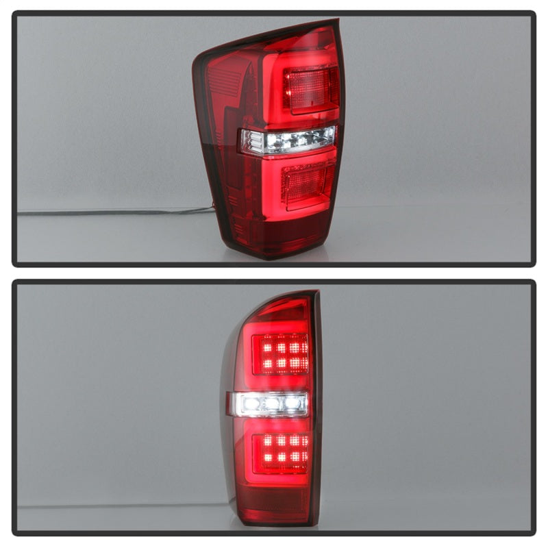 Spyder 16-17 Toyota Tacoma LED Tail Lights - Red Clear (ALT-YD-TT16-LED-RC) SPYDER