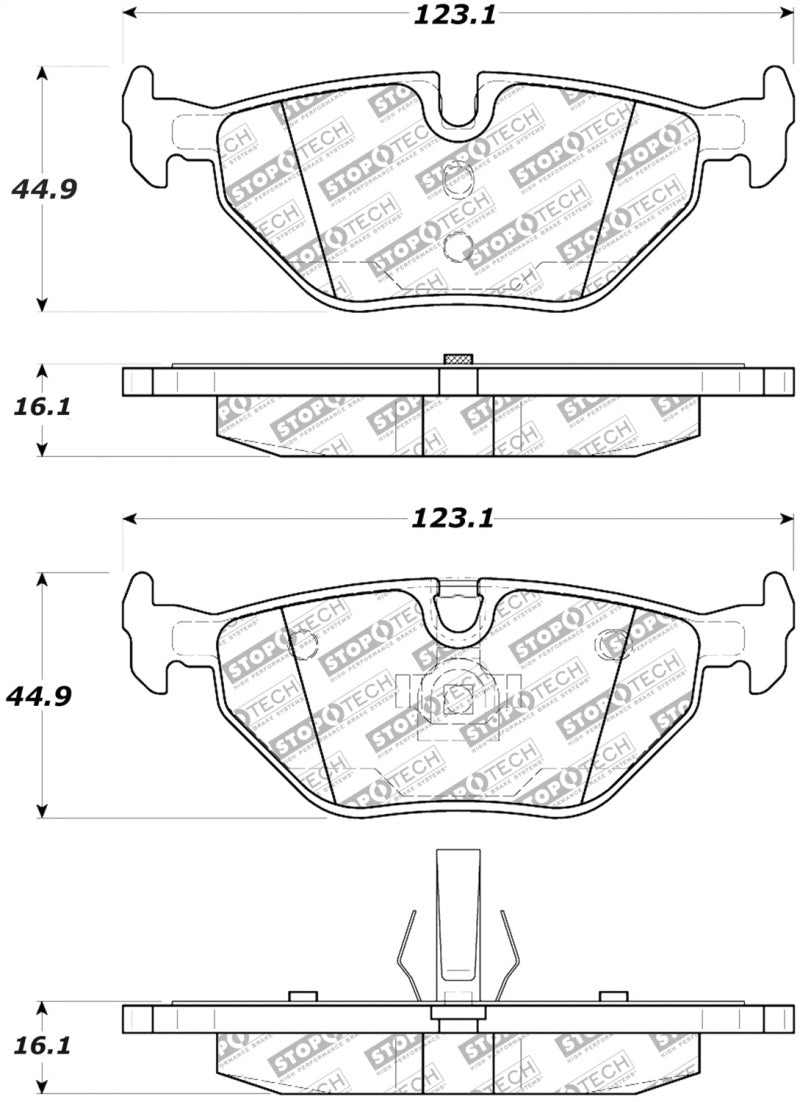 StopTech Street Disc Rear Brake Pads - 305.06920 Stoptech