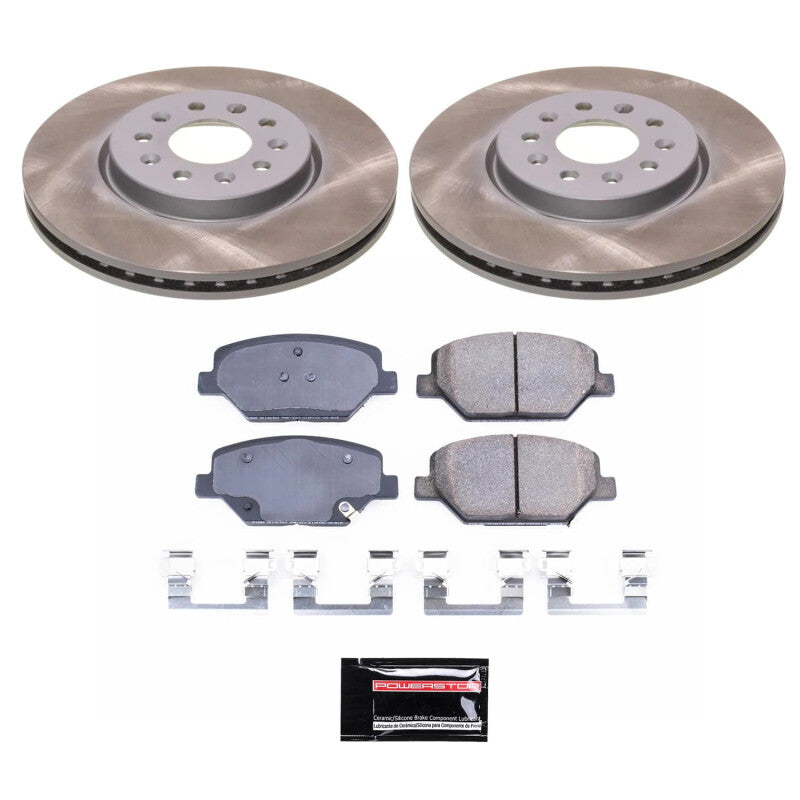 Power Stop 18-21 GMC Terrain Front Semi-Coated Rotor Kit PowerStop