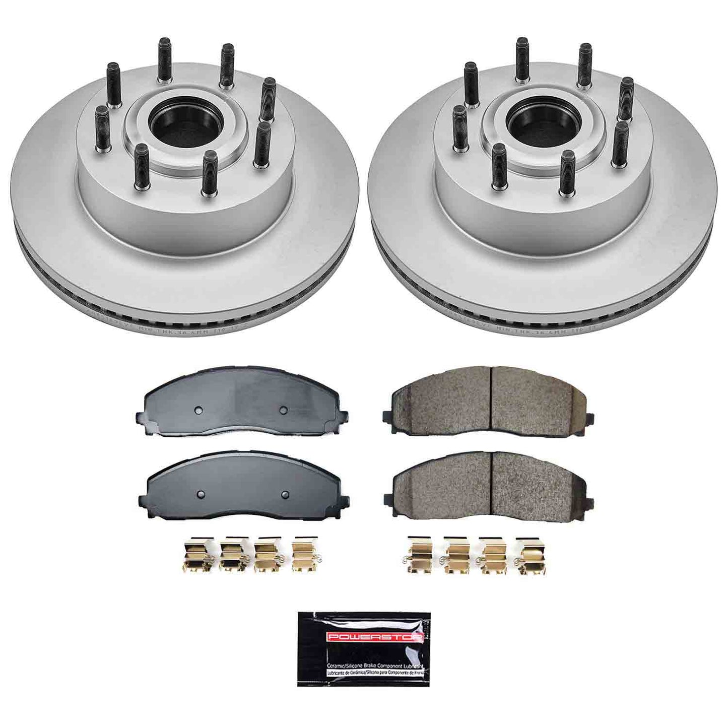 Power Stop 23-24 Ford F-350 Super Duty Front Z17 Coated Brake Kit