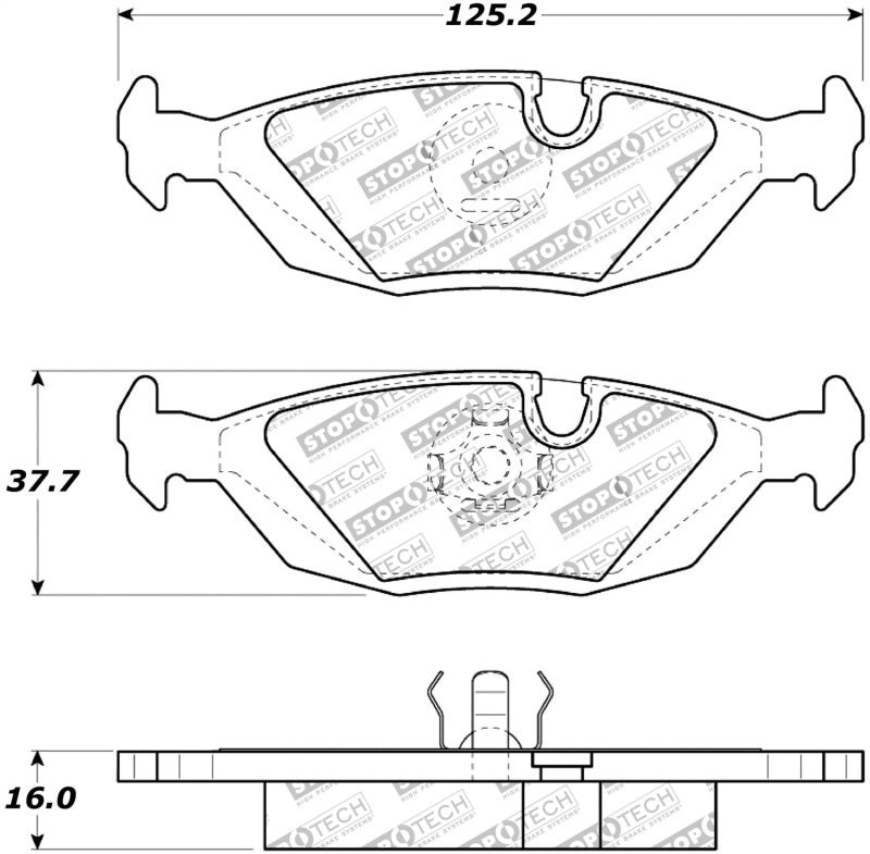 StopTech Premium Ceramic Brake Pads - 308.02790