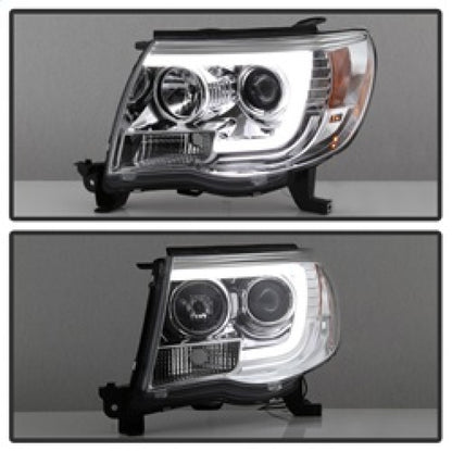 Spyder Toyota Tacoma 05-11 Projector Headlights - Light Bar DRL - Chrome PRO-YD-TT05V2-LB-C SPYDER
