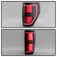 Load image into Gallery viewer, xTune 09-14 Ford F-150 Light Bar LED Tail Lights - Black Smoke (ALT-JH-FF15009-LBLED-BSM)