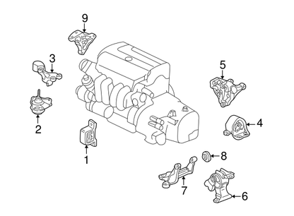 OEM Honda/Acura Post Mount Bracket K24 Swap (11910-PPA-000) X1