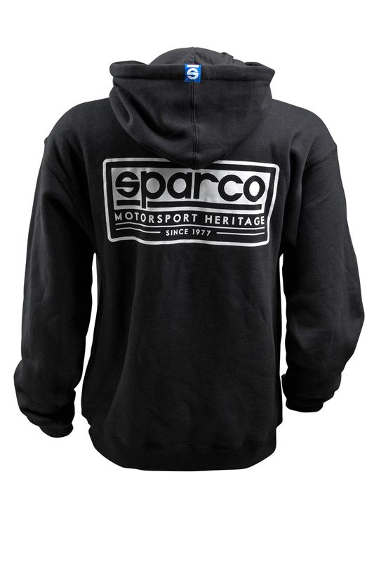 Sparco Swtshrt Hooded Heritage Blk Lr