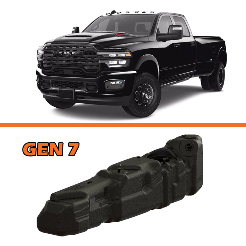Titan Fuel Tanks 25-26 RAM 2500/3500 Cummins Crew Cab Long Bed 55 Gallon XXL Mid-Ship Fuel Tank
