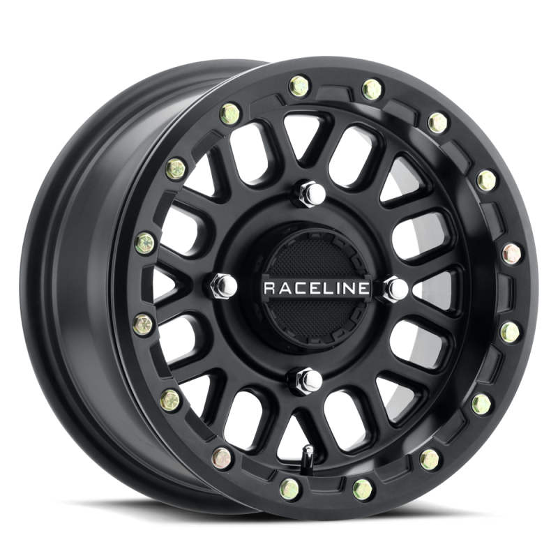 Raceline A92B Podium 15x6in / 4x137 BP / 40mm Offset / 110.18mm Bore - Satin Black Beadlock Wheel