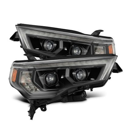 AlphaRex 14-20 Toyota 4Runner PRO-Series LED Proj Headlights Alpha-Black w/Sequential Signal/DRL AlphaRex