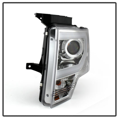Spyder Ford F150 09-14 Projector Headlights Halogen Model- Light Bar DRL Chrm PRO-YD-FF15009-LBDRL-C SPYDER