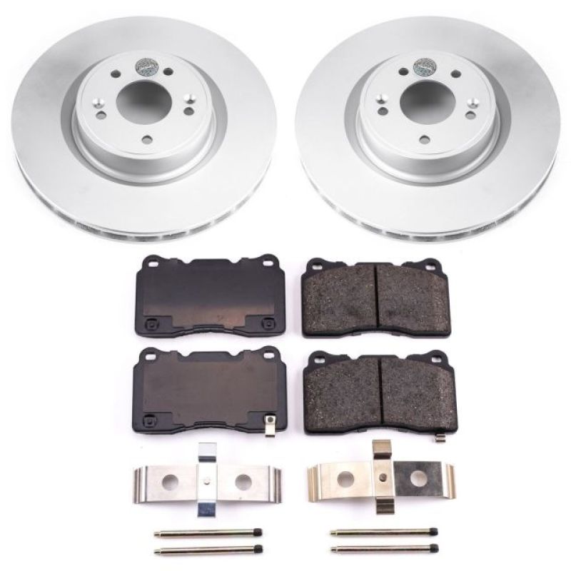 Power Stop 10-16 Hyundai Genesis Coupe Front Z17 Evolution Geomet Coated Brake Kit PowerStop