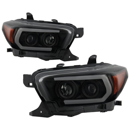 Spyder Toyota Tacoma 16-18 (SR5 Model Only) Projector Headlights Black Smoke PRO-YD-TT16-LB-BSM SPYDER