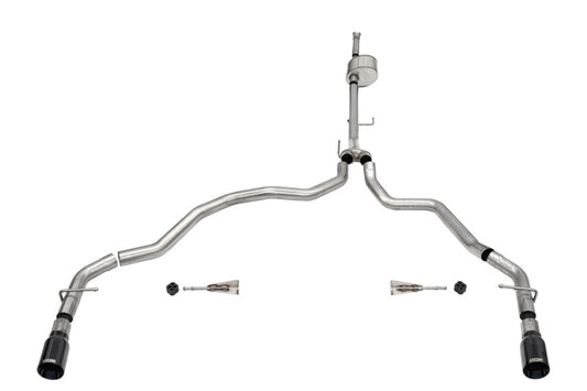 Corsa 2021-2022 Ford F-150 SuperCab/6.5in Bed 5.0L V8 Xtreme Cat-Back Dual Rear Exit-Black PVD CORSA Performance