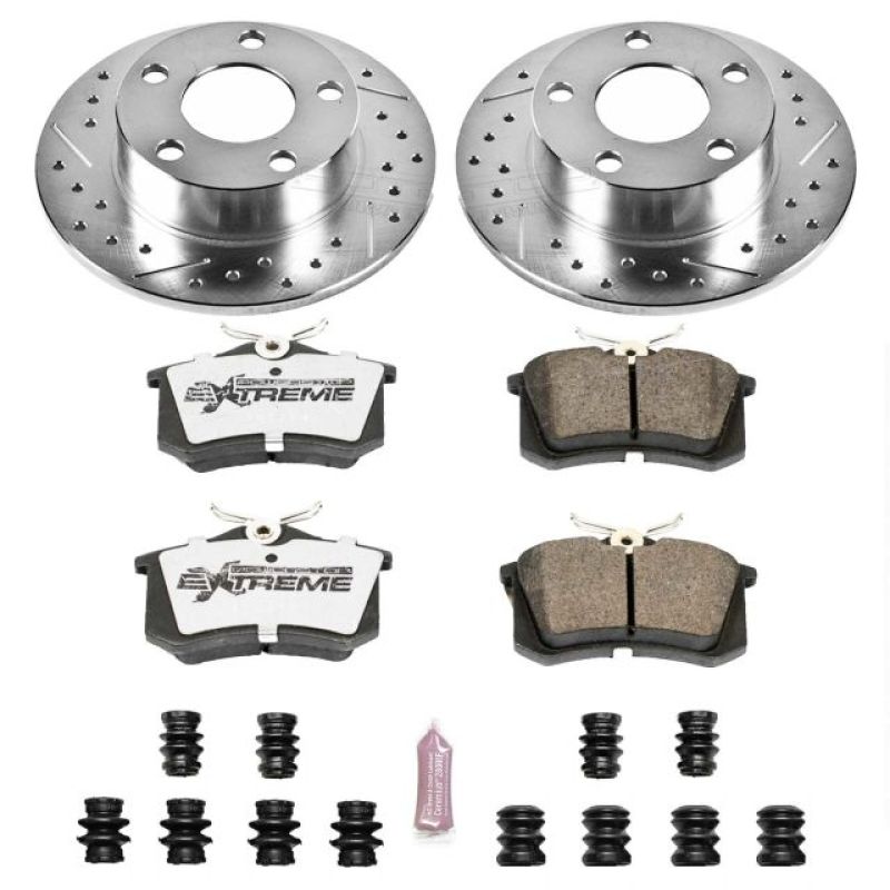 Power Stop 98-01 Audi A6 Quattro Rear Z26 Street Warrior Brake Kit PowerStop