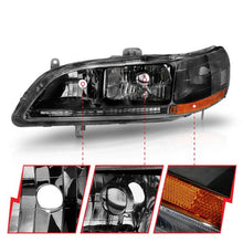 Load image into Gallery viewer, ANZO HONDA ACCORD 98-02 CRYSTAL HEADLIGHTS BLACK - 121052