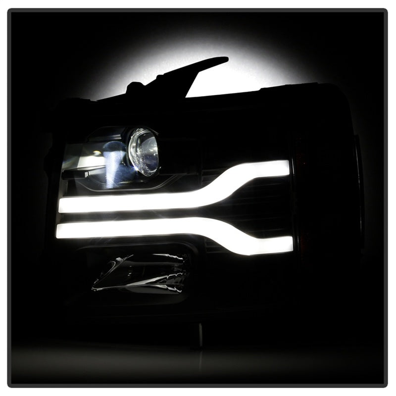 Spyder Chevy Silverado 1500 07-13/2500HD/3500HD 07-14 LED Black PRO-YD-CS07V3PL-BK SPYDER