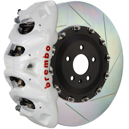 Brembo 15-23 Mustang GT/V6/EcoBoost Front GT BBK 6 Piston Cast 380x34 2pc Rotor Slotted Type1-White Brembo