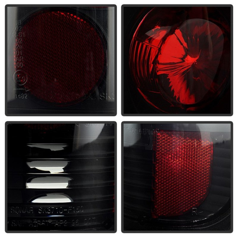 Spyder Ford F150 Styleside 97-03/F250/350/450/550 Euro Style Tail Lights Blk Smke ALT-YD-FF15097-BSM SPYDER
