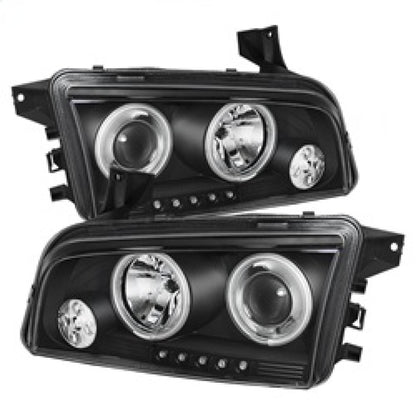 Spyder Dodge Charger 06-10 Projector Headlights Halogen Model CCFL Halo LED Blk PRO-YD-DCH05-CCFL-BK SPYDER