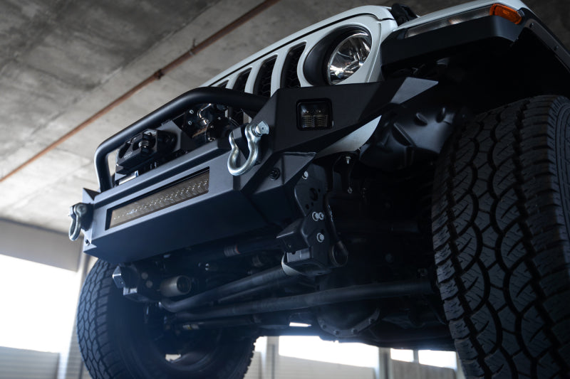 DV8 Offroad 18-23 Jeep Wrangler JL / 20-23 Jeep Gladiator JT FS-7 Mid-Width Winch Front Bumper DV8 Offroad