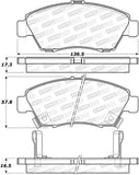 StopTech Premium Ceramic Rear Brake Pads - 308.06211