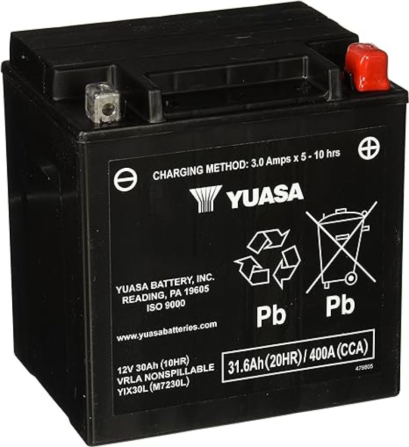 Yuasa YIX30L-PW Maintenance Free AGM 12 Volt Battery Yuasa Battery