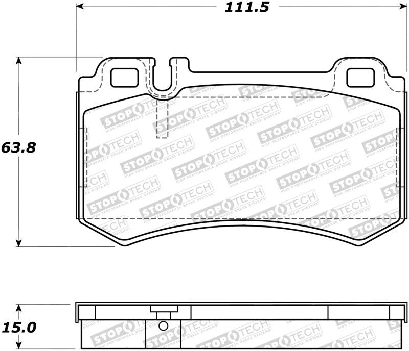 StopTech Premium Ceramic Brake Pads - 308.09840