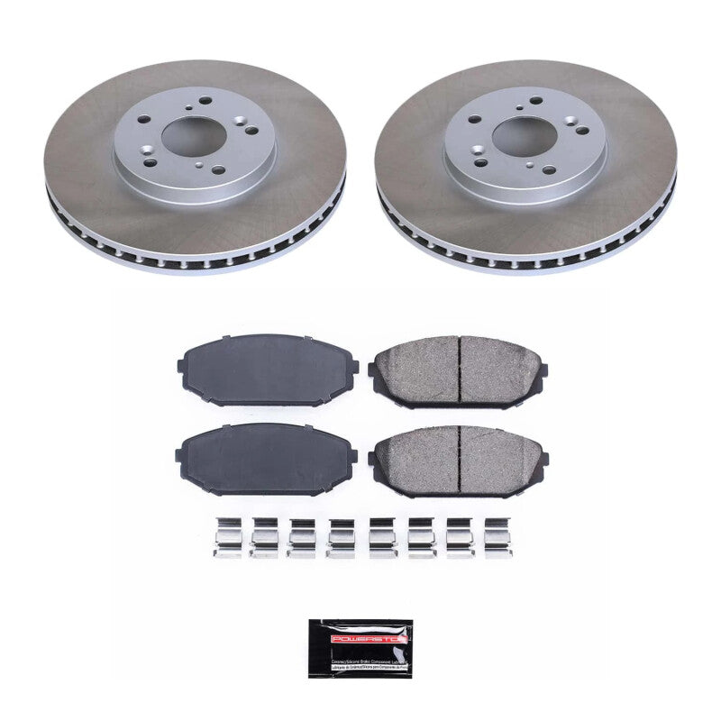 Power Stop 99-04 Honda Odyssey Front Semi-Coated Rotor Kit PowerStop