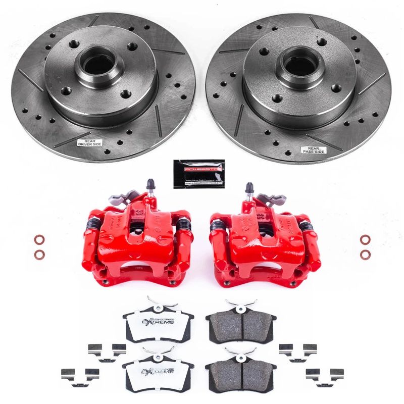 Power Stop 93-94 Volkswagen Golf Rear Z26 Street Warrior Brake Kit w/Calipers PowerStop