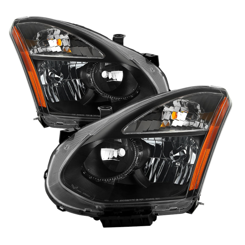 xTune Nissan Rogue 08-14 Halogen Model Only OEM Style Headlights-Black HD-JH-NROG08-AM-BK SPYDER