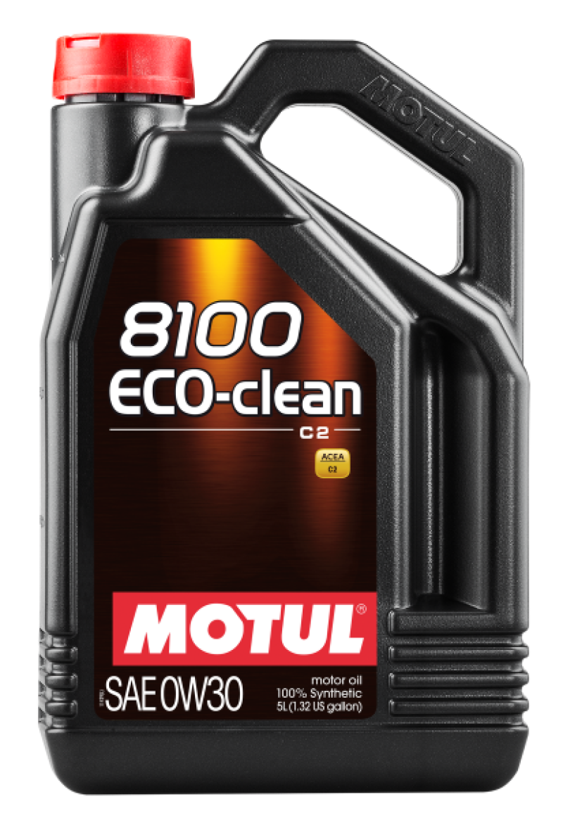 Motul 5L Synthetic Engine Oil 8100 0W30 4x5L ECO-CLEAN  ACEA C2 API SM ST.JLR 03.5007 Motul