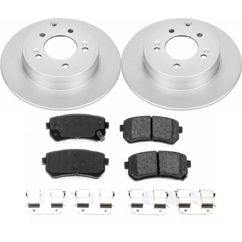 Power Stop 16-19 Hyundai Sonata Rear Z17 Evolution Geomet Coated Brake Kit PowerStop