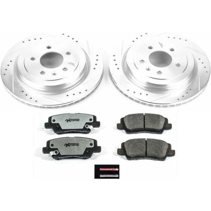 Power Stop 13-15 Cadillac ATS Rear Z26 Street Warrior Brake Kit PowerStop