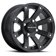 Load image into Gallery viewer, Raceline A79 Scorpion 12x7in / 4x110 BP / -47mm Offset / 83.8mm Bore - Satin Black Wheel